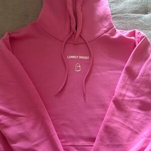 Lonely Ghost Pink Hoodie